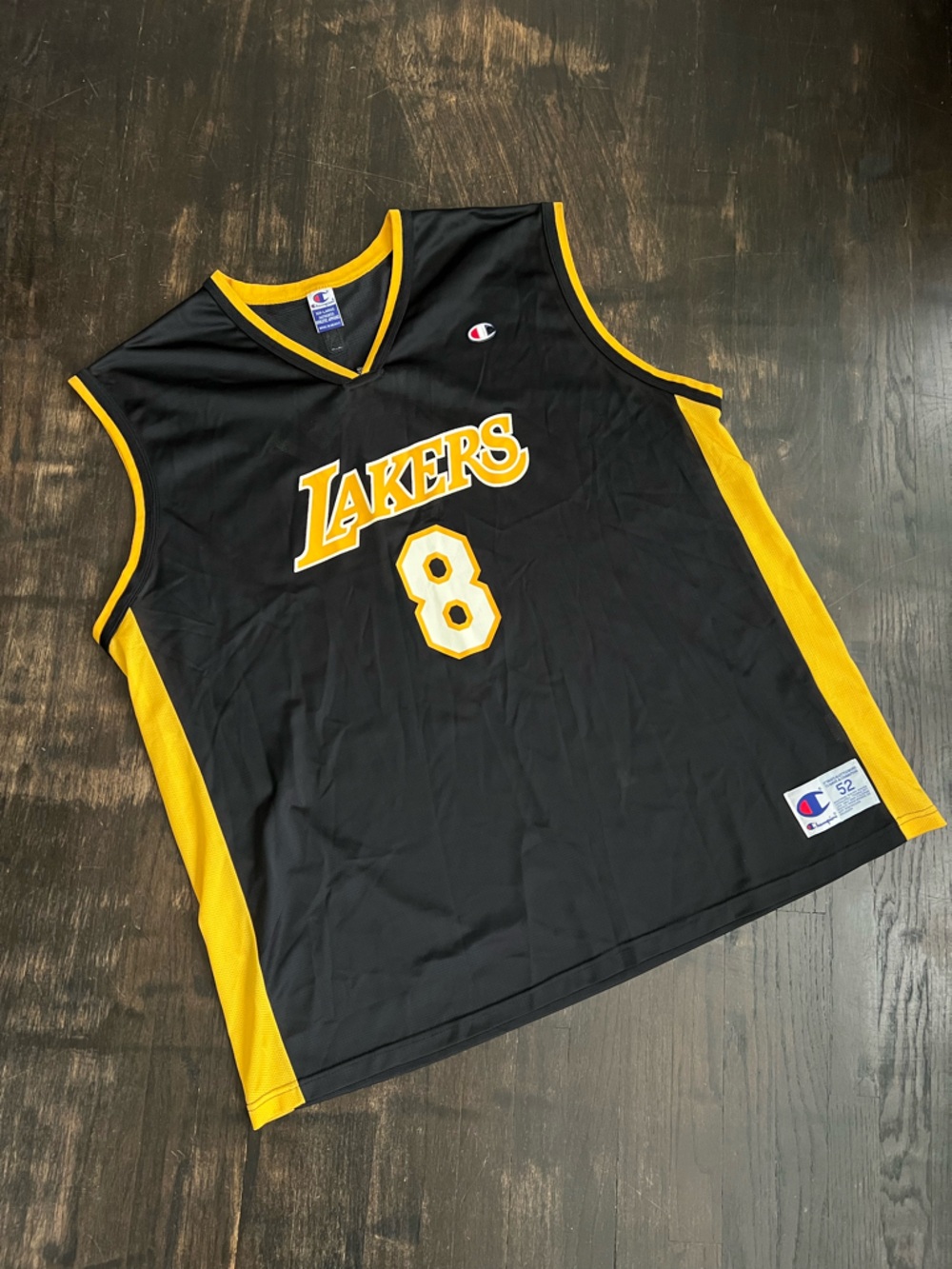 Vintage Kobe Bryant Los Angeles Lakers Black #8 Champion Jersey 52 XXL